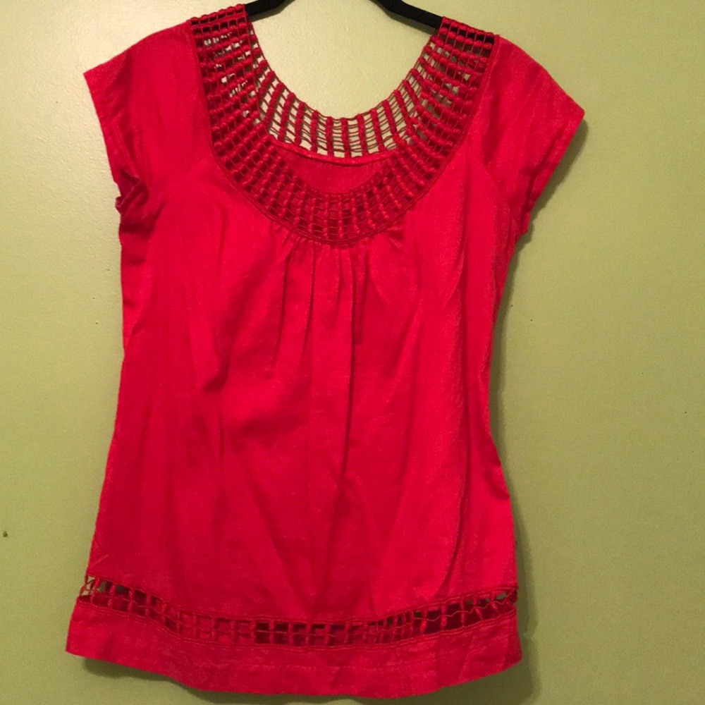 Eyelet cotton blouse